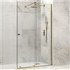 Docciabox Box Porta Doccia Scorrevole Frameless Telaio ORO Cristallo 8mm H 200 - Misura: 150 x h200 cm