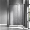 Docciabox Box Porta Doccia Scorrevole Soft Close Telaio NERO Cristallo 8mm H 200 - Misura: 130 x h200 cm