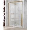 Docciabox Box Porta Doccia Scorrevole Soft Close Telaio ORO SPAZZOLATO Cristallo 8mm H 200 - Misura: 150 x h200 cm