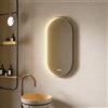Docciabox Specchio da Bagno con Illuminazione Interna e Cornice in Acciaio Nero Opaco Modello Essenza
