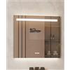 Docciabox Specchio da Bagno Rettangolare Retroilluminato con Barra LED e Linee Decorative Modello Ciclope