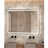 Docciabox Specchio da Bagno Rettangolare Retroilluminato con Cornice LED Modello Frame