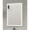 Docciabox Specchio da Bagno Rettangolare Retroilluminato con Barra LED e Linee Decorativ Modello Vetra