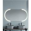 Docciabox Specchio Luminoso Ovale Modello Ellisse Misura 120x60cm