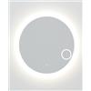 Docciabox Specchio Rotondo Retroilluminato con Lente dâ€™Ingrandimento Modello Mirage