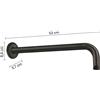 Docciabox Gedy Braccio Doccia 30 cm Tube Star 30 00 Nero Matt