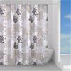 Docciabox Gedy Tenda Doccia in Tessuto Caffe' 120x200 cm Bianco-beige-marrone