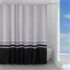 Docciabox Gedy Tenda Doccia in Tessuto Elegance 180x200 cm Bianco-grigio-nero
