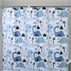 Docciabox Gedy Tenda Doccia in Tessuto Dinosaurs 120x200 cm Bianco-blu