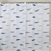 Docciabox Gedy Tenda Doccia in Tessuto Greece 120x200 cm Bianco-azzurro-blu