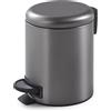 Docciabox Gedy Portarifiuti 3 lt Potty Gun Metal
