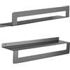 Docciabox Gedy Portaoggetti Doccia.mensola Portasciugamani 50 cm Cleo Gun Metal