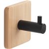 Docciabox Gedy Appendiabiti Singolo Quadrato Juncos Nero Matt-naturale
