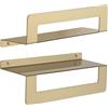 Docciabox Gedy Portaoggetti Doccia.mensola Portasciugamani 30 cm Cleo Oro Matt