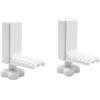 Docciabox Kit 2 Staffe e 2 Viti per Bloccaggio Ciambella Bianco