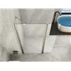 Docciabox Parete Doccia Walk In Cristallo con Paretina Mobile Deflettore Vetro 8 MM Trasparente - Misura: 80 + 40 x h 195 cm