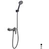 Docciabox Miscelatore Monocomando Esterno Doccia Serie Lizzy Nero Opaco