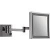 Docciabox Gedy Specchio Ingranditore da Muro Quadrato 5x con Led Nina Cromo