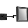 Docciabox Gedy Specchio Ingranditore da Muro Quadrato 5x con Led Nina Nero Matt