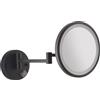 Docciabox Gedy Specchio Ingranditore da Muro Tondo 5x con Led Eva Nero Matt