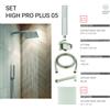 Docciabox Gedy Set Doccia Quadrato 25x25 cm High Pro Plus 05 Spazzolato