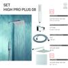 Docciabox Gedy Set Doccia Quadrato 30x30 cm High Pro Plus 08 Cromo