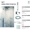 Docciabox Gedy Set Doccia Quadrato 25x25 cm High Pro Star 05 Cromo