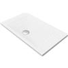 Docciabox Piatto Doccia in Ceramica Antiscivolo H 4cm Ellisse Scarico Ã˜ 90 mm - Misura: 80 x 100