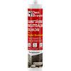 Den Braven Silicone neutro sanitario, cartuccia da 280 ml trasparente