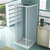Box Doccia 3 Lati a Soffietto in PVC 90-100 x 90-100 x 90-100 cm 90-100 x 90-100 x 90-100 cm