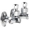 Coppia Rubinetti Filtro a Sfera Sottolavabo DX/SX 1/2x3/8/ 10 + Rosetta 1/2"x3/8"/ 10 + Rosetta