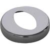 Rosone con Foro Ovale per Curva a 45 Inox Cromo i.30 x est.70 mm i.30 x est.70 mm