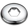 Rosone Esagonale Cromato 1/2 x Est. 53 x H. 9 mm 1/2" x est.53 x H.9 mm