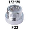 Riduzione per Aeratore Cromata Modello D F22 x 1/2M F22 x 1/2"M