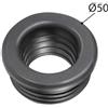 Morsetto per Curve Tecniche 50 in Gomma Nera Nicoll i.26-32 mm i.26-32 mm