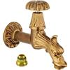 Rubinetto Artistico per Fontana a Vitone con Attacco Portagomma 1/2 + Rosone 1/2" + Rosone