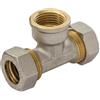 APE RACCORDERIE Tee Femmina a Compressione O-Ring per Tubo Rame APE 12 x 1/2 x 12 12 x 1/2" x 12