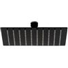 Soffione Doccia Quadrato Slim Nero Opaco 250x250 x H.2 mm 250x250 x H.2 mm