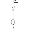 Set Colonna Doccia Telescopica Time Nero Opaco Con Deviatore Con deviatore