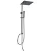 Set Colonna Doccia Telescopica Kubo Nero Opaco con Deviatore Con deviatore