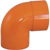 Curva a 87,30 in PVC Arancio 50 mm 50 mm