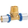 APE RACCORDERIE Tee Maschio a Pressare per Tubo Multistrato APE 20 (2,0) x 3/4 x 20 (2,0) 20 (2,0) x 3/4" x 20 (2,0)