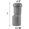 BAMPI Riduzione a Innesto Eccentrica Bamplast F. 50 x M. 90 - L.71 mm F. 50 x M. 90 - L.71 mm