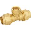 BUGATTI Tee Femmina in Ottone a Compressione per Tubo PE/PEHD/PEX Valvofit 50 x 1 1/2 F x 50 50 x 1"1/2 F x 50