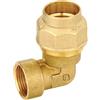 BUGATTI Gomito Femmina in Ottone a Compressione per Tubo PE/PEHD/PEX Valvofit 50 x 1 1/2 F 50 x 1"1/2 F