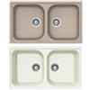 CM Lavello Sintetico 2 Vasche Incasso Lithos Avena 58 - 86x50 cm Avena 58 - 86x50 cm