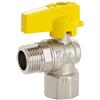 F.I.V. Rubinetto Gas a Sfera F/M a Squadro con Leva in Alluminio FIV 1/2 x 1/2 1/2" x 1/2"