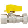 F.I.V. Rubinetto Gas a Sfera Femmina Diritto con Dado Girevole FIV 1/2F x 1/2G 1/2"F x 1/2"G
