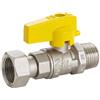 F.I.V. Rubinetto Gas a Sfera Maschio Diritto con Dado Girevole FIV 1/2M x 1/2G 1/2"M x 1/2"G