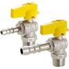 F.I.V. Rubinetto Gas a Sfera Maschio con Portagomma a Squadro FIV 1/2 x 9 mm - GPL 1/2" x 9 mm - GPL